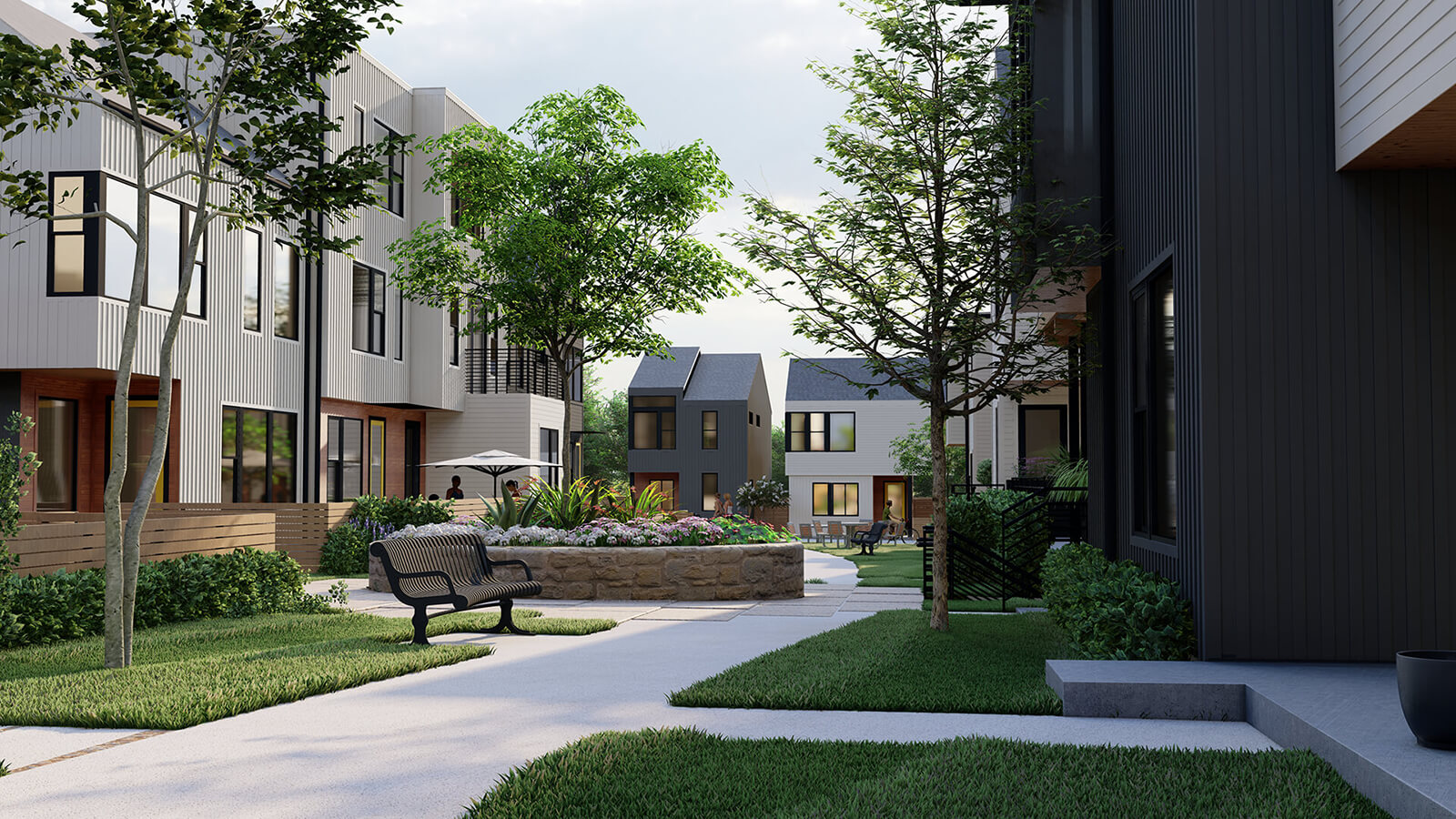 George - Exterior Rendering - Courtyard